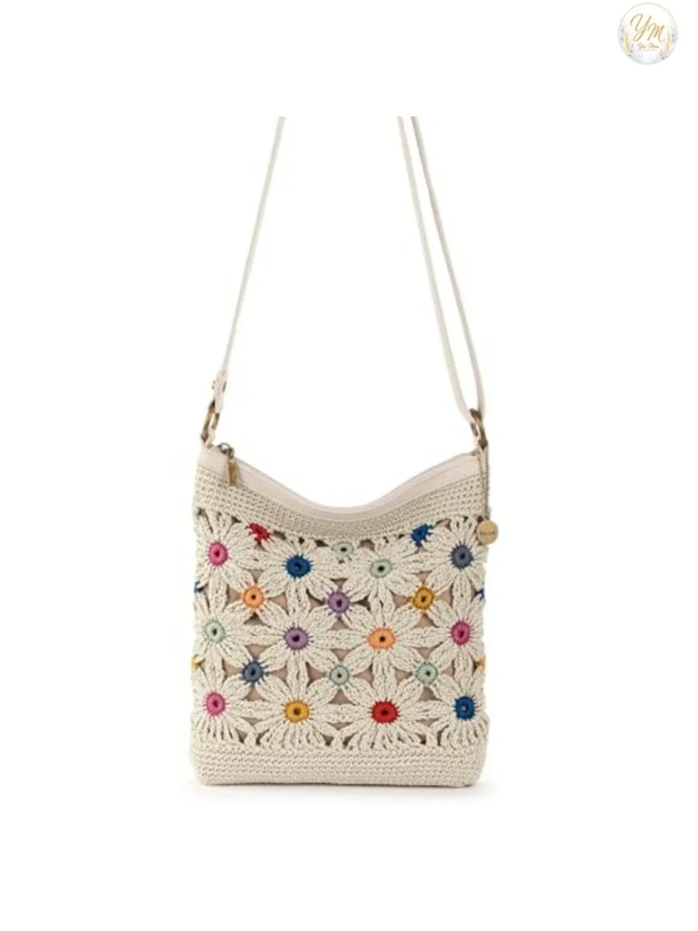 Hand-Crocheted Crossbody Purse with Adjustable Strap, Vegan Certified